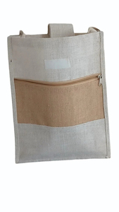 Pochette de classement A4 en jute écologique avec fermeture Velcro – Organisateur de documents durable pour conférences professionnelles - Product Image 2