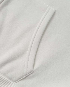 Wholesale Men <b>Zip</b>-<b>Up</b> Hoodie <b>White</b> Cotton Fleece Unisex Casual Hooded Sweatshirt with Star Print Front Logo Autumn Wear - Product Image 4