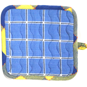 High Water Absorbency Yarn Dyed Checkered Pattern Pot Holder 100% Cotton Canvas Recycled <b>Trivets</b> Pot Holders Wholesale in India. - Product Image 5