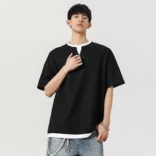 <b>Waffle</b> Knit Layered-Look Notch Neck T-<b>Shirt</b> - Product Image 3