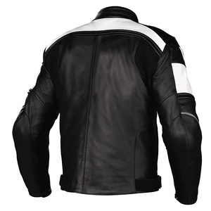Black & White Color Full Zipper Highest Quality Stylish Comfortable Best Leather Motorcycle <b>Racing</b> <b>Jackets</b> - Product Image 3