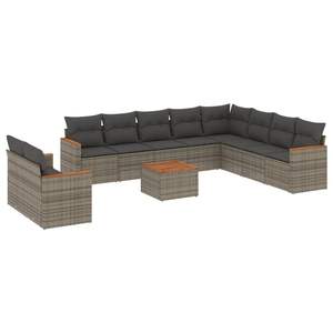 Conjunto de Sofás de Jardín de Ratán Gris Oscuro, 8 Plazas, Resistente a la Intemperie, Muebles de Exterior de Diseño Contemporáneo - Product Image 2