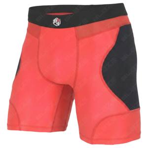 Shorts de compression personnalisés pour hommes, été, entraînement, fitness, sport, course à pied, gym, décontractés, OEM, rouge, noir, patch, shorts de compression unis - Product Image 1
