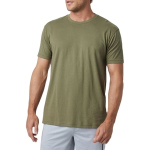 T-shirt de sport uni pour homme, col rond, coupe slim, épaules tombantes, mélange de polyester respirant 240 g/m², qualité supérieure, luxe. - Product Image 3