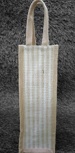 Stylish Natural Jute <b>Bottle</b> <b>Gift</b> <b>Bag</b> Reusable Wine Carrier with Durable Construction for Beverage Packaging Celebrations Events - Product Image 3