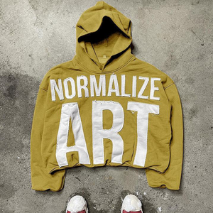 Pull-over surdimensionné personnalisé à demi-fermeture éclair de couleur unie avec poches à capuche pour hommes sweat à capuche de haute qualité thermique décontracté sport sweat à capuche uni - Product Image 3