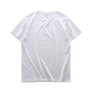Summer Men's Thin Ice Silk T-Shirt Crew Neck Short Sleeve Casual Soft Fitness Tops Plain Modal Cotton Oversized Tees - Product Image 3