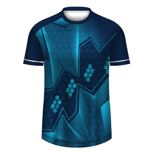T-shirt pour homme en mélange de polyester et de spandex tricoté, imprimé par sublimation, prix de gros personnalisé, confort et ajustement parfaits pour un usage décontracté - Product Image 6