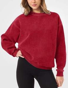 Vente en gros de sweats à capuche d'hiver pour femmes de haute qualité, confortables, en coton molletonné, à col rond, brodés et imprimés, 100% coton - Product Image 5