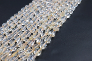 Citrine Teardrop Perles Lisse Debout Gouttes Forme 6x10mm Citrine Pierre Perles Design Élégant et Polyvalent - Product Image 6