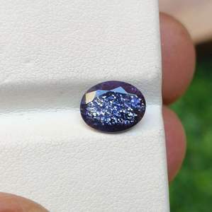 Piedra Preciosa Natural de Iolita y Piedra del Sol, Corte Ovalado Facetado con Iridiscencia, para Fabricación de Joyería DIY - Product Image 1