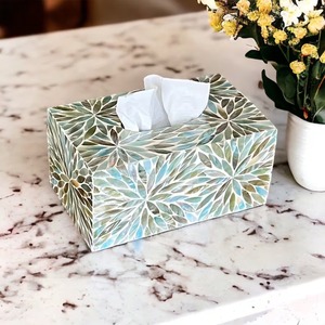 Best Quality Epoxy Resin Tissue Holder Box Office Coffee <b>Table</b> Desktop Solid Resin Tissue Paper Storage Box - Product Image 2