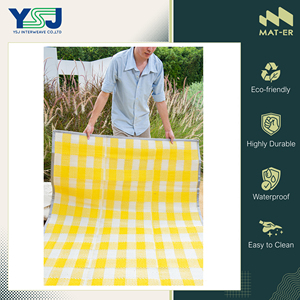 Factory Price Portable & Waterproof Easy to Clean 100% Recycled <b>Plastic</b> Polypropylene Foldable Mats Picnic/ Beach Carpet - Product Image 5