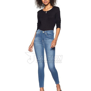 Pantalones Vaqueros de Mujer de Último Diseño a Precio Razonable para Venta en Línea, Color Sólido, Múltiples Bolsillos - Product Image 4