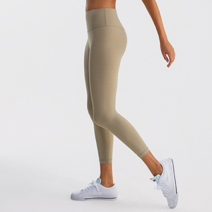 Pantalones de Yoga a Cuadros de Cintura Alta para Mujer, Estilo Acampanado, Largos hasta el Tobillo, Elásticos, con Cintura Elástica, Spandex/Poliéster, Antiolor, Ropa Deportiva - Product Image 3