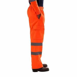 Men's Hi-Vis Reflective Safety <b>Work</b> <b>Trousers</b> PU Coated Rain Pant with Customizable Logo - Product Image 2