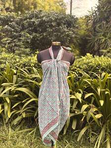 Pareos de Tela Voile 100% Algodón, Hechos a Mano en India, con Estampado de Bloques, Suaves y Ligeros, para Playa, Precio al por Mayor - Product Image 4