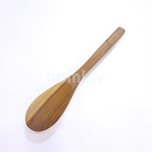 Cuillère de service décorative en bois de teck massif, faite à la main, durable et naturelle, pour cuisine, spatule à riz, ustensile de cuisson, vaisselle - Product Image 1