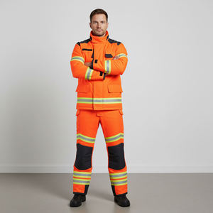 Overol de Seguridad Industrial de Alta Visibilidad, Transpirable, con Tiras Reflectantes para Ingeniería y Construcción - Product Image 4
