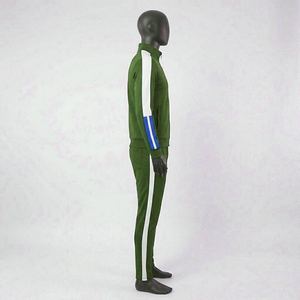 Ensemble de survêtement sportif personnalisé à manches longues, motif rayé, vêtements de sport décontractés, survêtements 100% polyester - Product Image 2