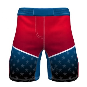 Vêtements de sport en spandex extensible dans les quatre sens Short à la taille et à cordon de serrage au genou pour adultes MMA Fight for Gym Use Vente en gros OEM - Product Image 3