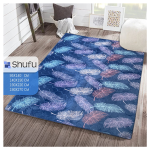 Alfombra de franela antideslizante Shufu moderna Anti-Aллерgenic con diseño minimalista para residencias de estancia con patrón abstracto - Product Image 3