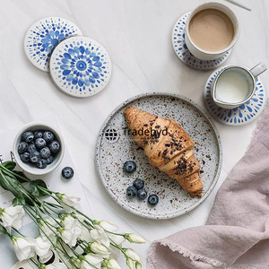 Posavasos de Lujo con Incrustaciones de Hueso, Hecho a Mano, Cuadrado, 4x4 Pulgadas, Multicolor, Decoración de Mesa, Tradebyd - Product Image 1