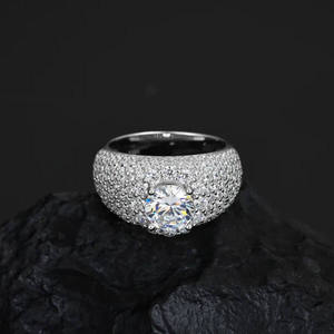 Bague Hip Hop pour Homme Plaqué Or 18 carats, Diamant Taille Poire Certifié IGI, Brillante, Luxe, Type Chevalière, Grande Pierre, Tendance - Product Image 3