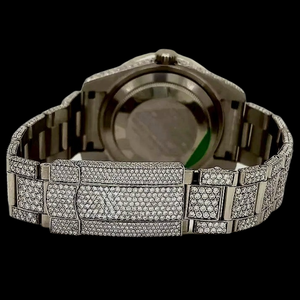 Outstanding Chronograph Fully Iced Out Moissanite Diamond <b>Black</b> Color Dial Customized <b>Man's</b> Hip Hop Fashion Wrist <b>Watch</b> - Product Image 4