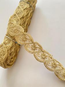 Customized Color Sequin Embroidery Lace Trim Border 100% Polyester Traditional Style Wholesale - Product Image 4