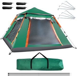 Tenda da Campeggio Pieghevole Impermeabile per 4-5 Persone con 2 Zanzariere e Borsa per il Trasporto, Ideale per Escursioni e Avventure - Product Image 6