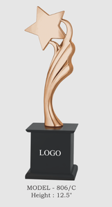 Trofeo Estrella Metálica de 12.5 Pulgadas, Chapado en Oro, Plata y Bronce, Modelo 806 A B C, Grabado Duradero, Premio para Deportes y Juegos - Product Image 4
