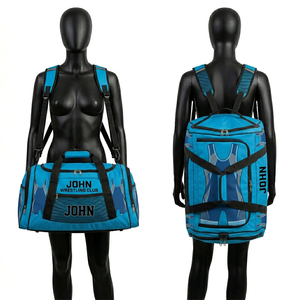 Bolsa Deportiva de Lucha Libre para Mujer, Tela de Poliéster Premium, Paneles en Contraste Rosa y Negro, Logotipo Bordado Personalizado - Product Image 3