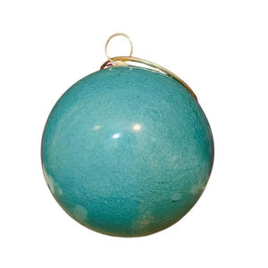 Luxury Turquoise Blue Resin <b>Sphere</b> Clutch Handbag with Brass Ring Handle Designer Evening Party Wedding <b>Bag</b> - Product Image 1