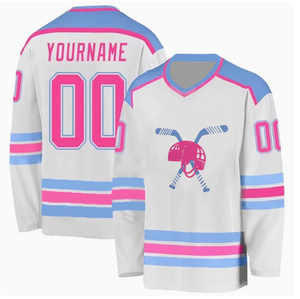 Camisetas de Hockey sobre Hielo Deportivas de Venta Caliente, Diseño Personalizado, Impresión por Transferencia de Calor, Transpirables, de Secado Rápido, que Absorben la Humedad - Product Image 5