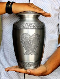 Cremation Urn Memorial <b>Container</b> Jar Pot for Human Ashes Decorative Keepsake Funeral Urn for Home Memorial - Product Image 2