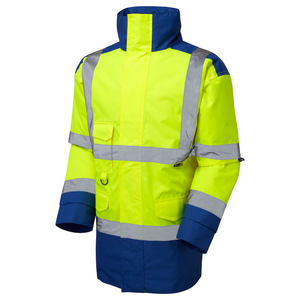 Trending Visibility Durable Eco-Friendly Oxford Cotton Jacket Windproof Waterproof Reflective Traffic Safety <b>Raincoat</b> Adults Su - Product Image 1