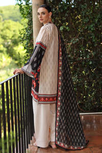 Ensemble Kurta traditionnel en coton pour femme avec imprimé floral et dupatta, style Inde-Pakistan, coupe régulière longueur cheville, pour tenue décontractée - Product Image 4