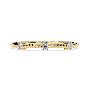 แหวนเพชรทองคำขาว 14k สำหรับผู้หญิง ทรงกลมเจียระไนแบบบริลเลียนท์ คลาสสิก สามารถสวมซ้อนกันได้ เหมาะสำหรับเป็นเครื่องประดับหมั้น - Product Image 2