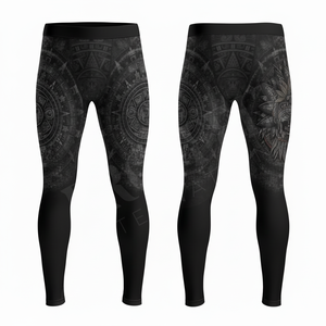 3D Printed Customized Design Sublimation Soft Durable Spandex Polyester High Waist Compression Leggings For Men's Custom Pants - Product Image 2