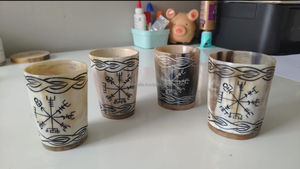 Verre à boire en corne de buffle naturelle, fait main, durable, pour bar, hôtel, maison et cadeau - Product Image 3