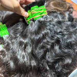 Extensions de cheveux naturels indiens ondulés bouclés vierges noirs pour femmes - Product Image 3