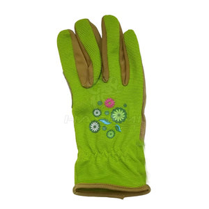 Adjustable Wrist Leather Safety Gardening <b>Gloves</b> Designed For All Season Gardening And Yard Activities - Product Image 4