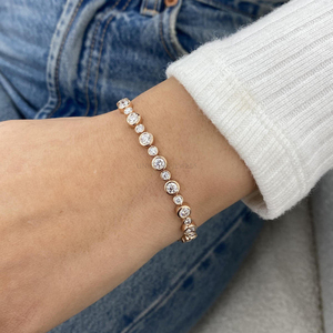 Premium Lab Grown Diamond Bracelet 10K 14K 18K <b>Gold</b> IGI Graded Fine Jewelry White Yellow <b>Rose</b> <b>Gold</b> Finish - Product Image 5