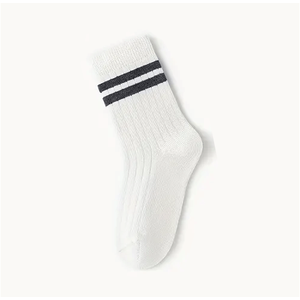 Chaussettes créatives unisexes en coton de couleur unie, sans coutures, toutes saisons, séchage rapide, en spandex, blanches, pour le sport, en maille, par BS - Product Image 6