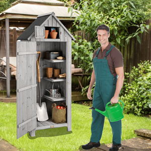 XWT007 soluzione di stoccaggio per esterni 30.31 di colore naturale \ "X 20.48 \" X 65.75 \ "per mobili da giardino giardino giardino con giardino giardino di stoccaggio prato - Product Image 6