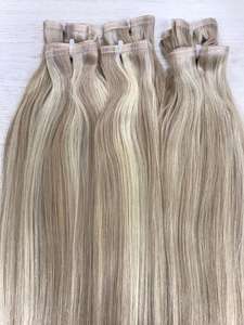 Trame plate Remy cheveux humains du Vietnam straight double dessiné en gros extensions de cheveux vierges - Product Image 4