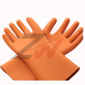 Gants isolants diélectriques en caoutchouc haute tension orange pour électriciens, vente en gros, directement de l'usine, personnalisables haute tension - Product Image 6