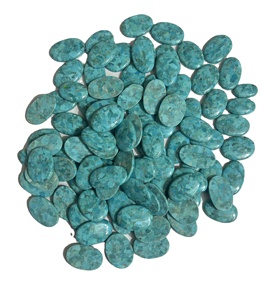 อัญมณีทรงหลังเบี้ยทองแดงสีฟ้าธรรมชาติรูปทรงและขนาดต่างๆสำหรับทำเครื่องประดับอัญมณี - Product Image 2