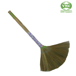 Balai en herbe écologique avec manche en plastique, poils non teintés, léger, pour le nettoyage des sols, 20-24 pouces, style classique - Product Image 2